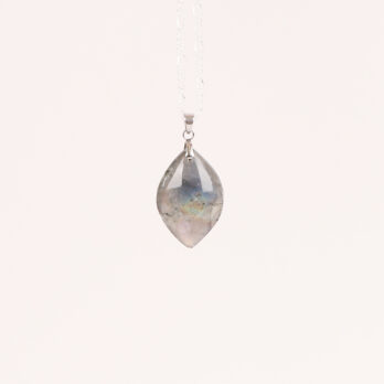 Pendentif marquise Labradorite verte