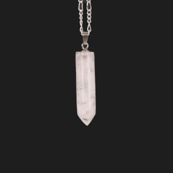 Pendentif pointe Cristal de Roche blanc
