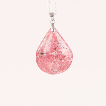 Pendentif goutte Rhodonite