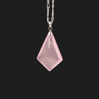 Pendentif cerf volant Quartz Rose