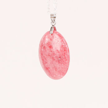 Pendentif ovale Rhodonite