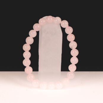 Bracelet Quartz Rose 'A' perles 8mm