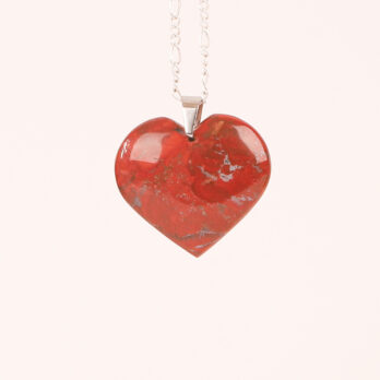 Pendentif coeur Jaspe Rouge