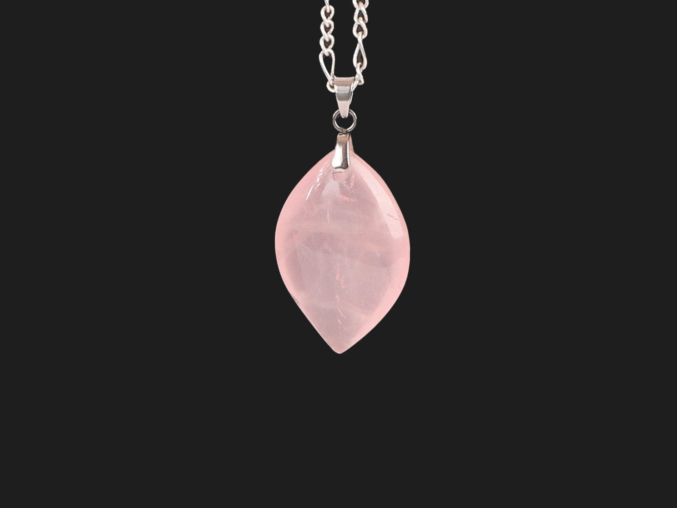 Pendentif marquise Quartz Rose 16 Pendentif marquise Quartz Rose