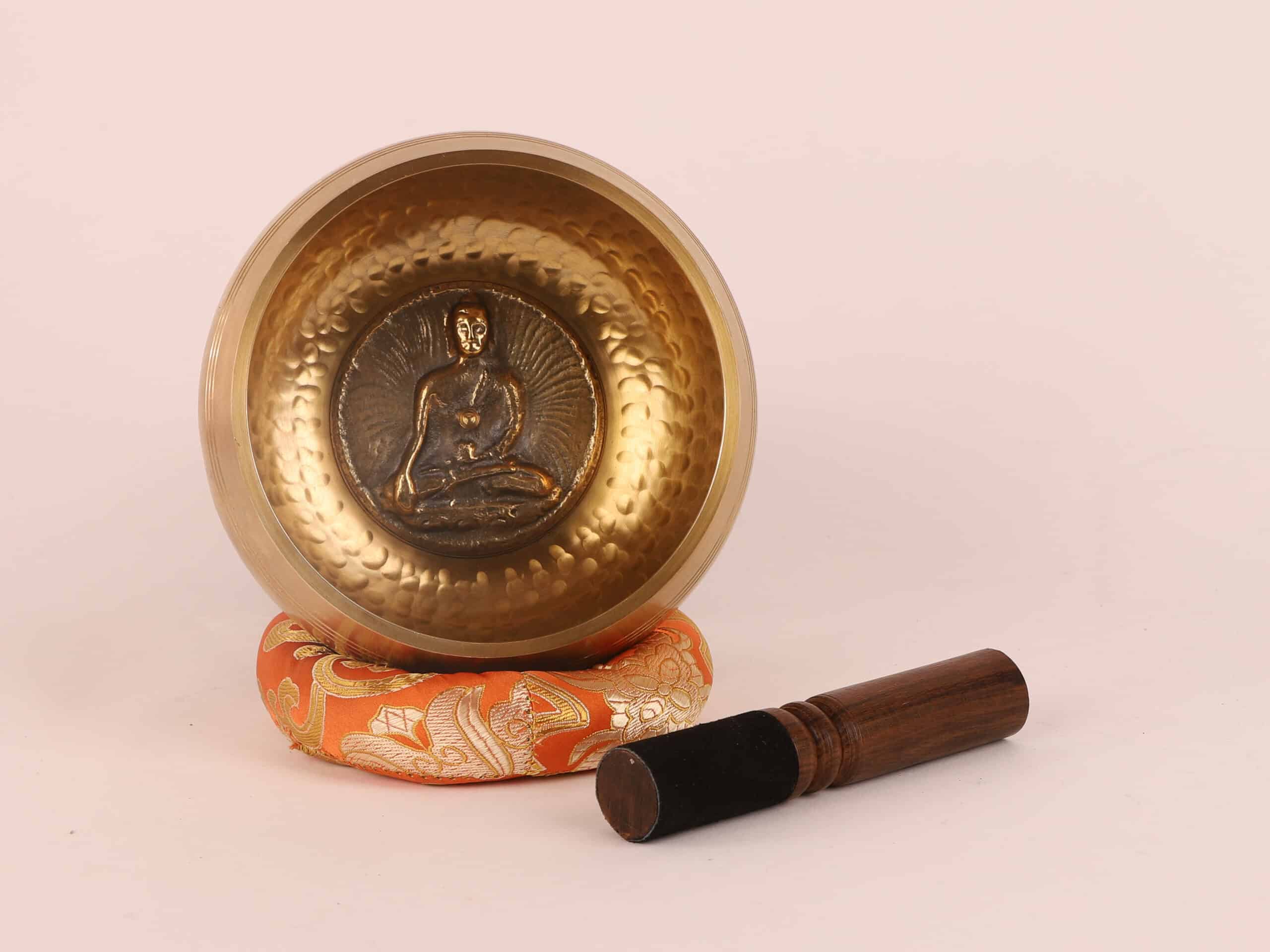 Bol chantant Tibétain "Lotus" 14cm Fait Main 8 Bol chantant Tibétain