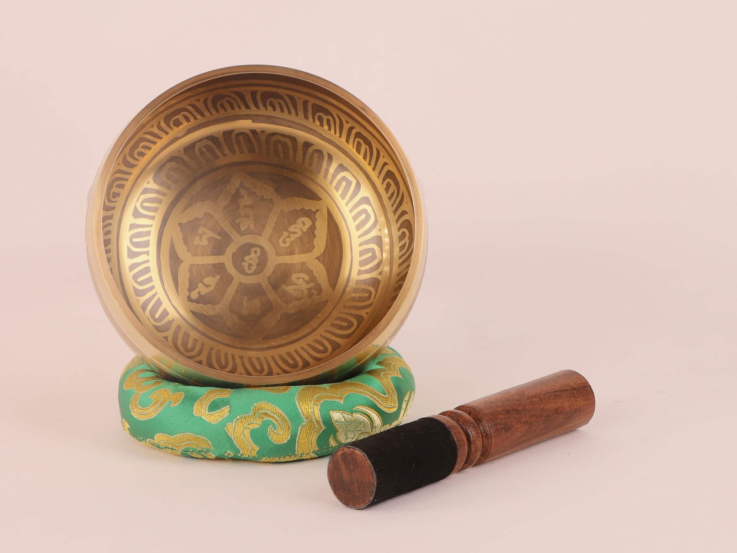 Bol chantant Tibétain "Sagesse" 13cm Fait Main 4 Bol chantant Tibétain