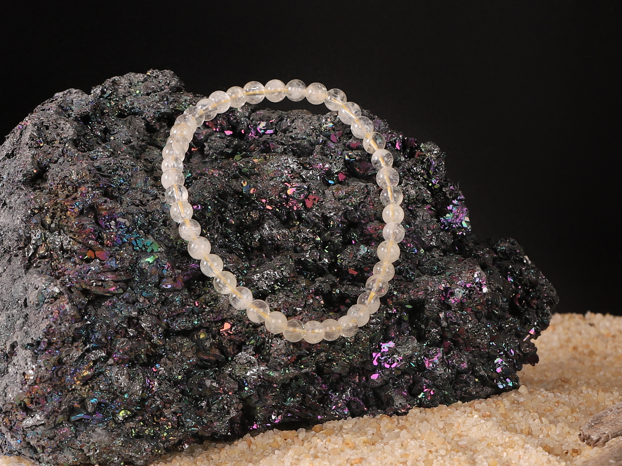 Bracelet Citrine naturelle 'A' perles 4mm 4 xeByDCaeiBlZb9Om1xF3