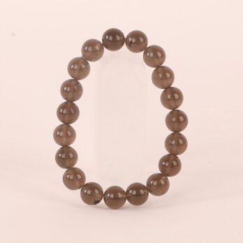 Bracelet Quartz Fumé 'A' perles 10mm