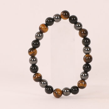 Bracelet Triple Protection Hématite 'A' perles 8mm