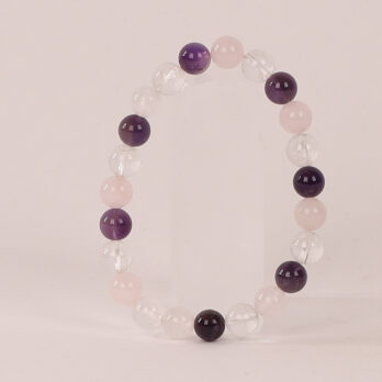 Bracelet Triangle d'Or 'A' perles 8mm