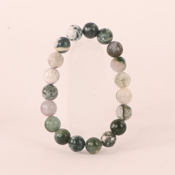Bracelet Agate Arbre 'A' perles 10mm