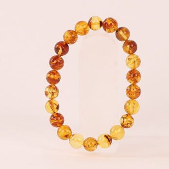 Bracelet Ambre sombre catégorie ‘A’ perles 8mm