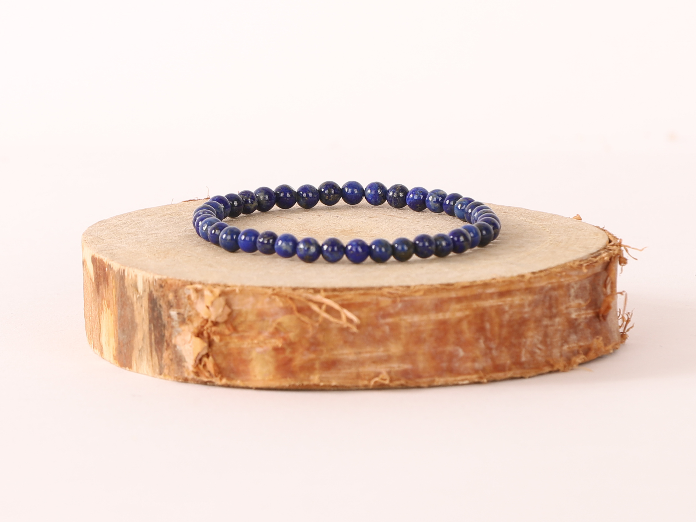 Bracelet Lapis Lazuli 'AA' perles 4mm 2