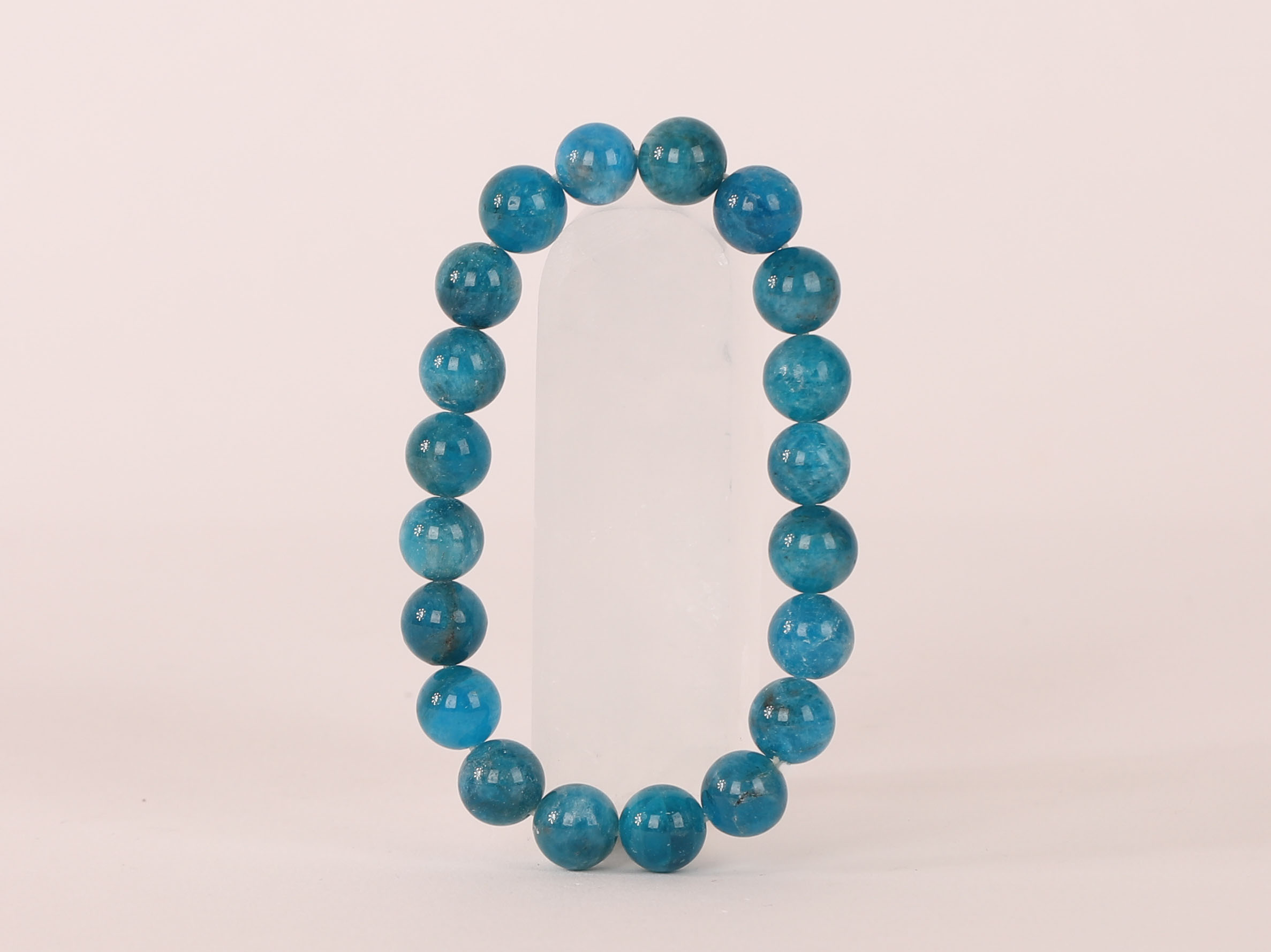 Bracelet Apatite 'AAA' perles 10mm
