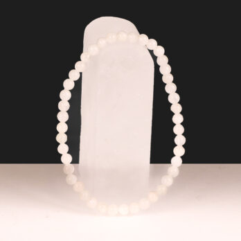 Bracelet Pierre de Lune Blanche 'AA' perles 4mm