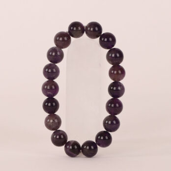Bracelet Améthyste ‘A’ Dark perles 10mm