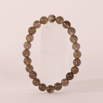 Bracelet Quartz Fumé 'A' perles 8mm