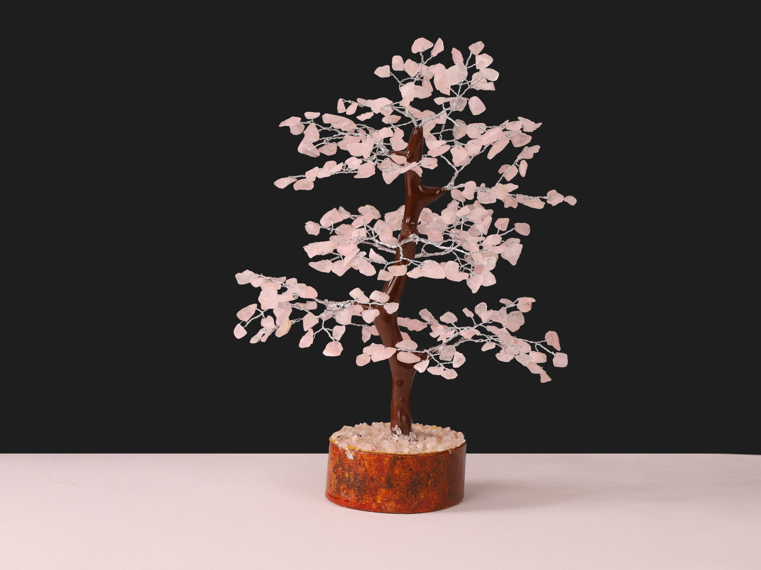 Arbre du Bonheur Quartz Rose 25 cm