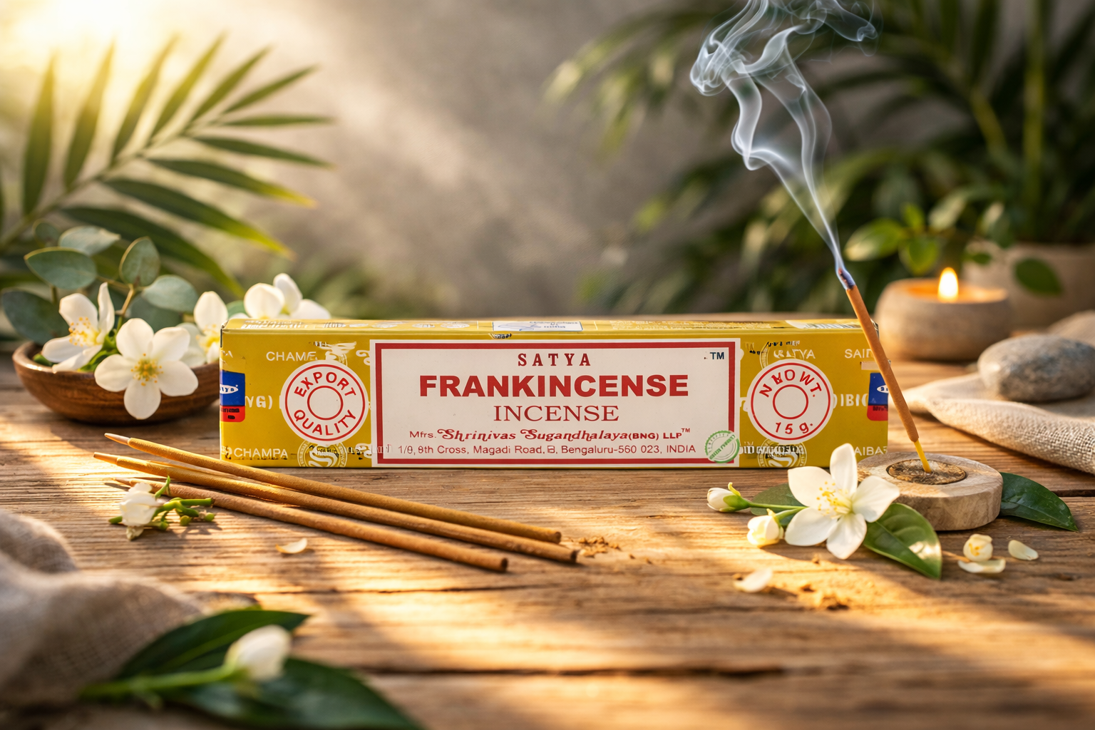 Lot de 5 encens Satya Frankincense en bâtons 2