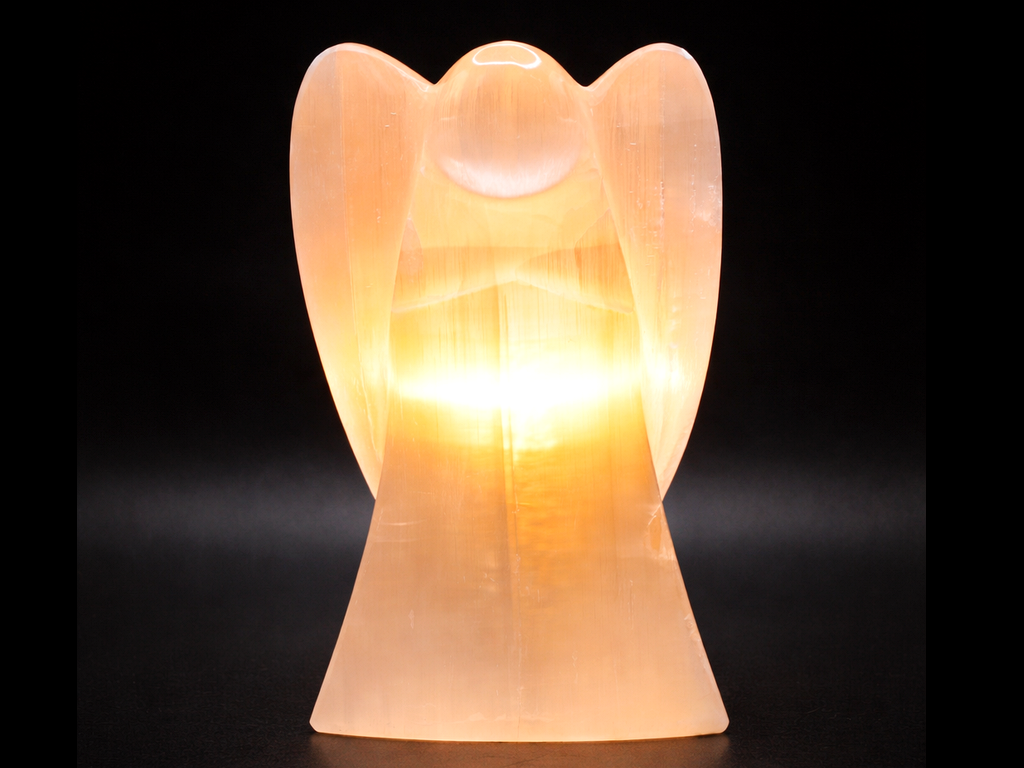 Lampe ange en sélénite 15 Lampe ange en sélénite