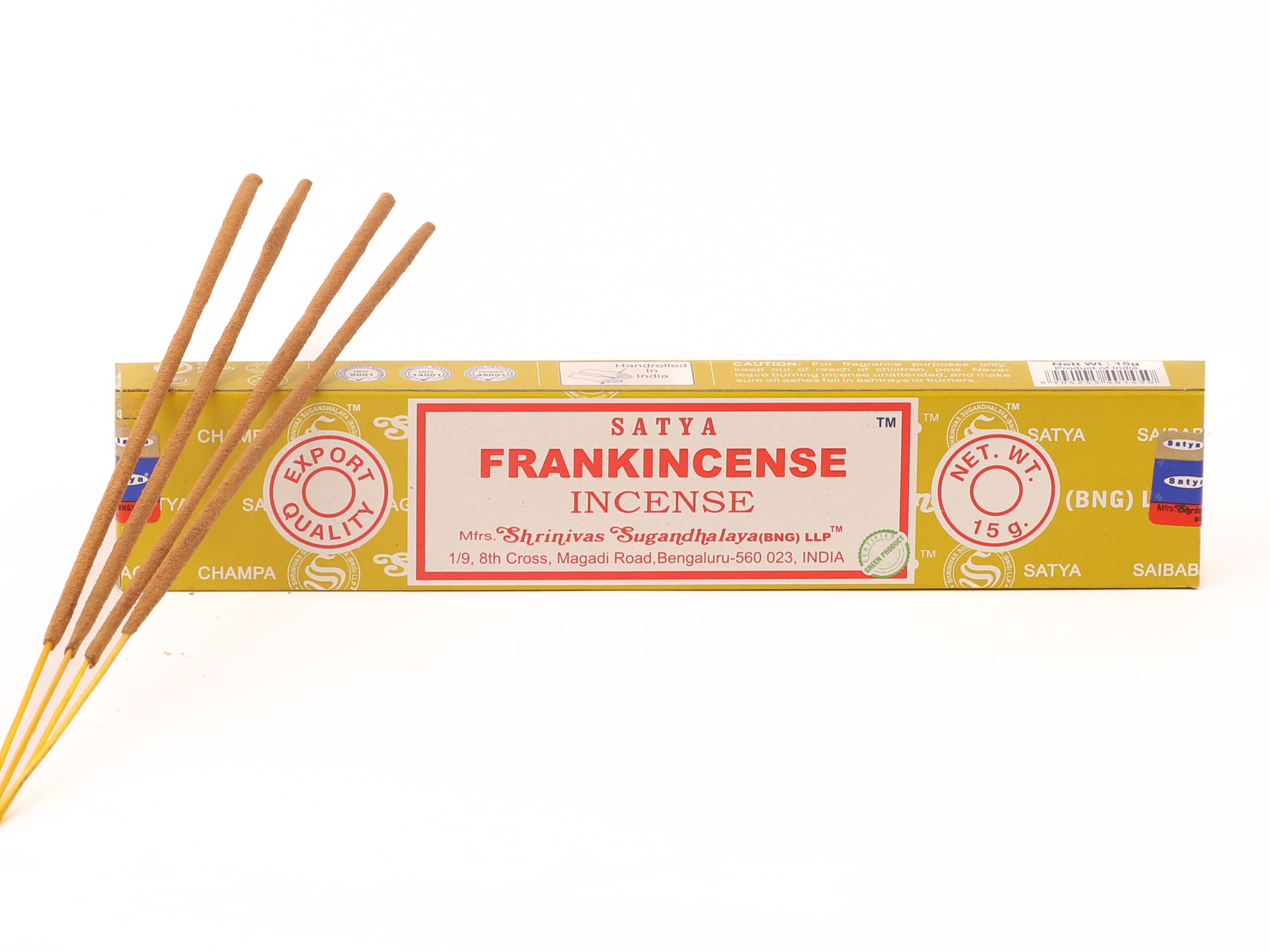Lot de 5 encens Satya Frankincense en bâtons 18 Lot de 5 encens Satya Frankincense en bâtons