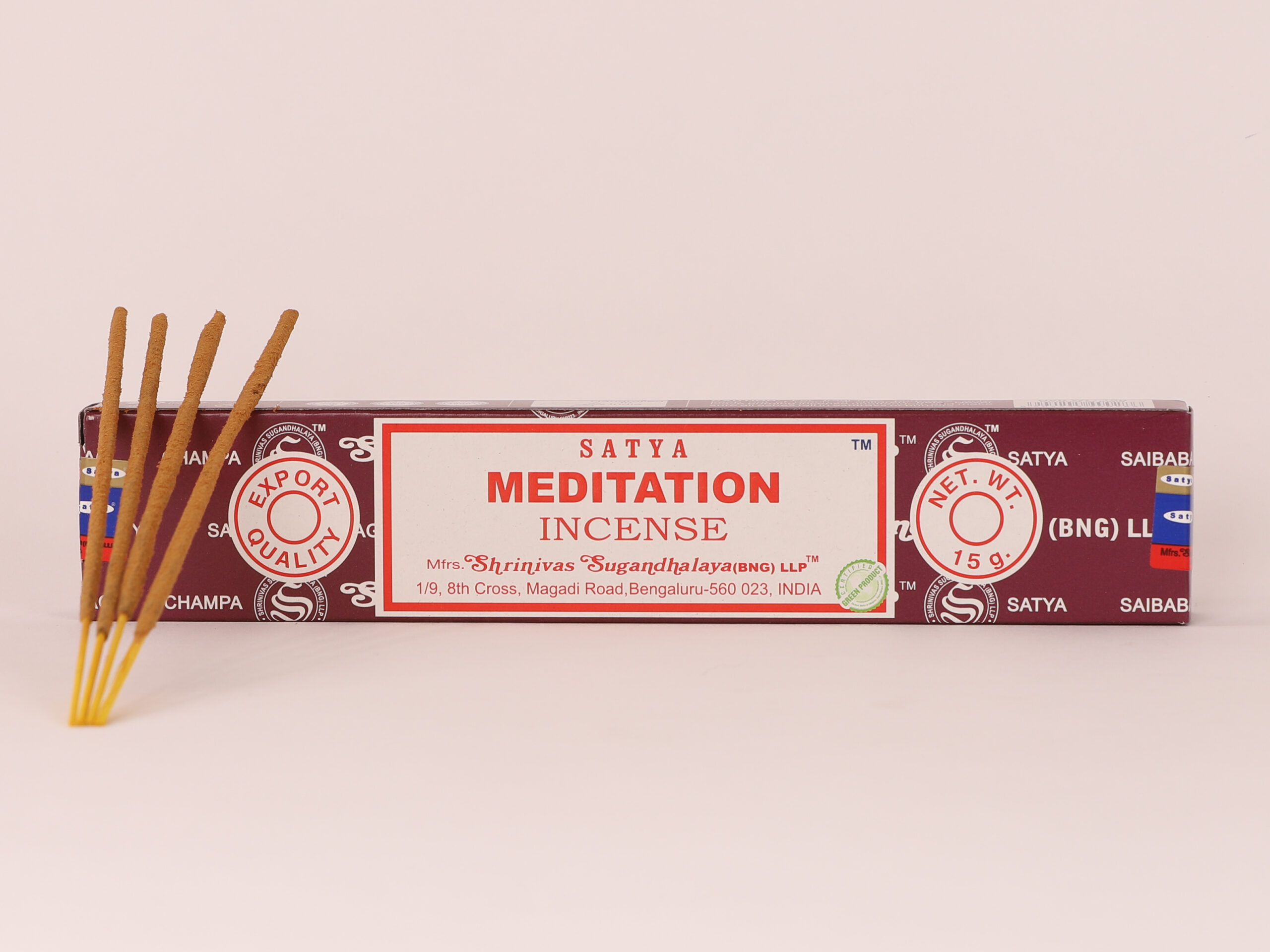 Lot de 5 encens Satya Méditation en bâtons 12 Lot de 5 encens Satya Méditation en bâtons