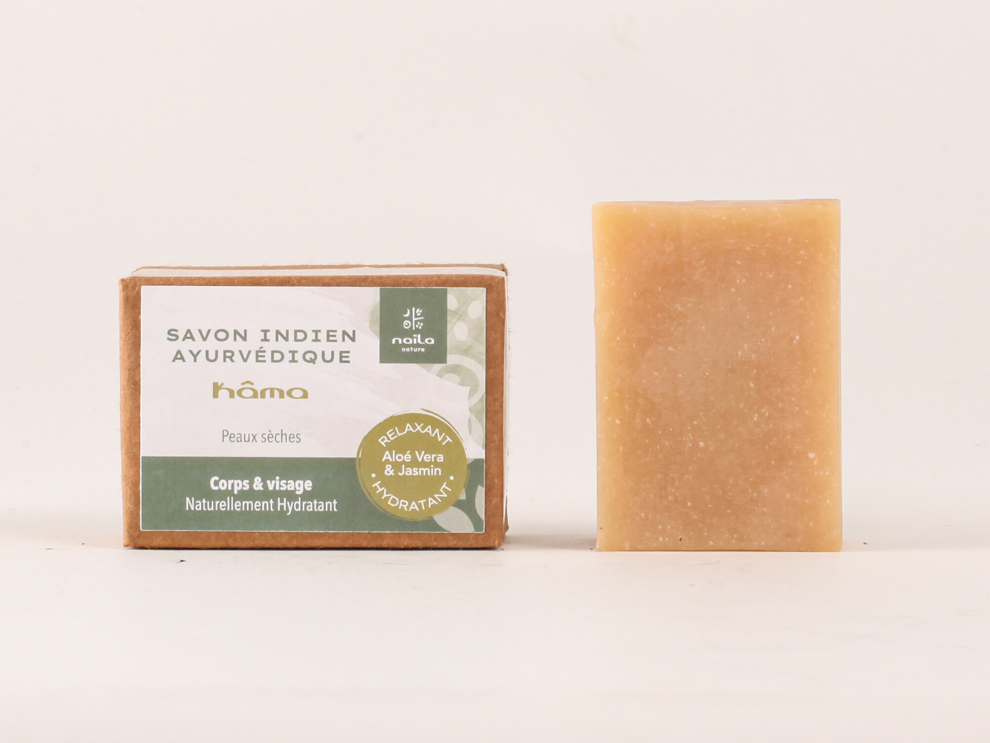 Lot de 2 savons Ayurvédiques Aloe Vera & Jasmin "Kâma" 5 Lot de 2 savons Ayurvédiques Aloe Vera & Jasmin