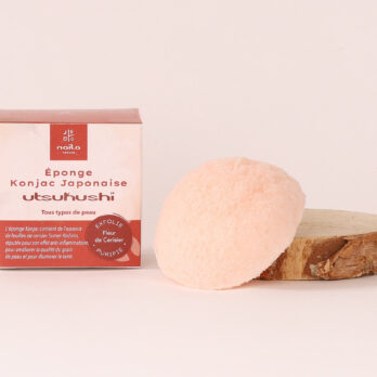 Lot de 3 éponges Konjac japonaise utsukushï fleur de cerisier