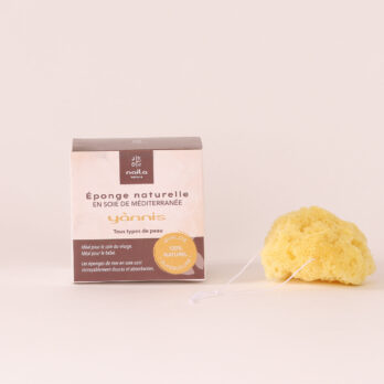 Lot de 3 éponges naturelles en soie Yànnis format visage