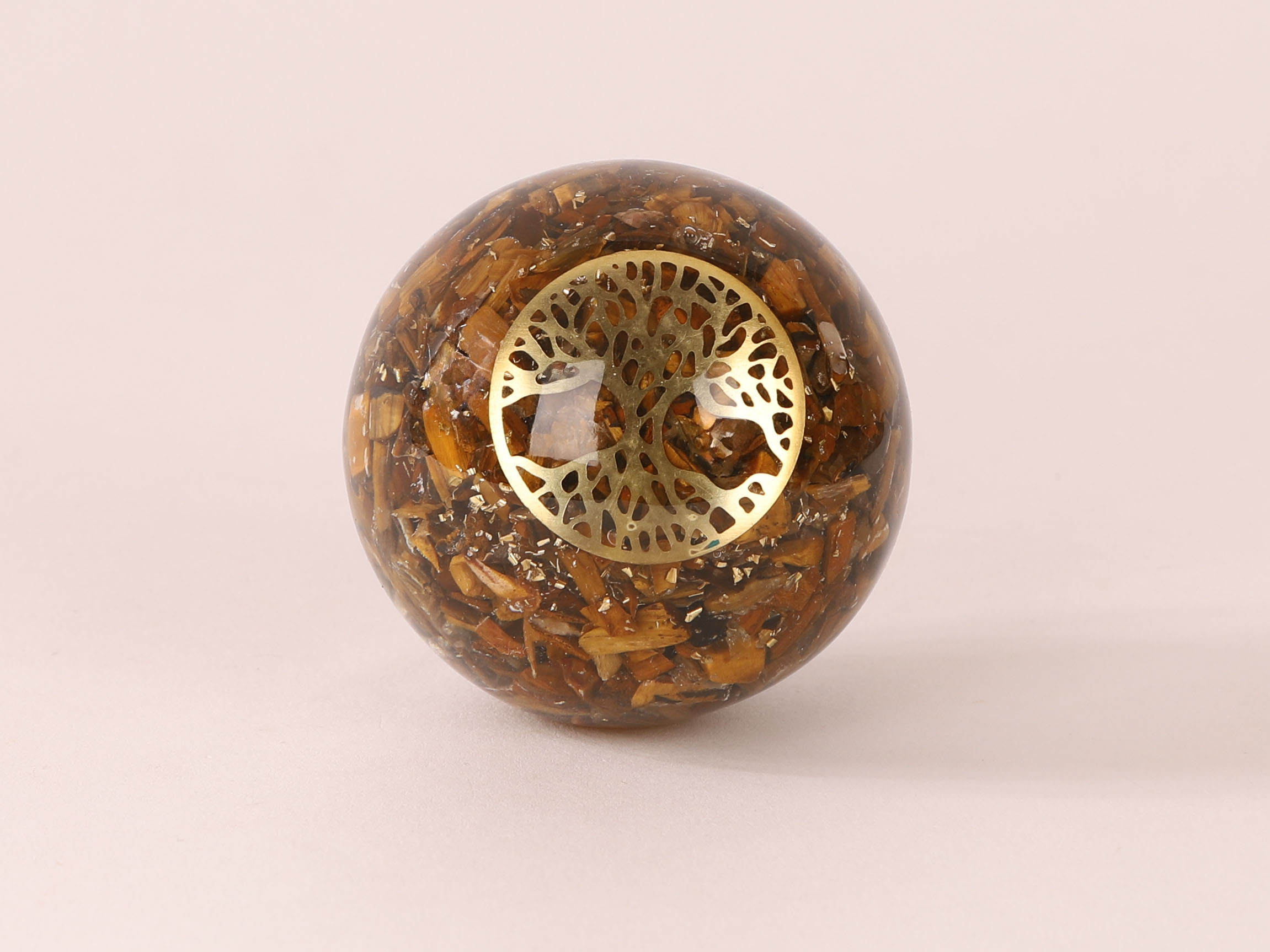 Orgonite sphère Oeil de tigre 20 Orgonite sphère Oeil de tigre