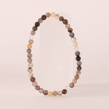 Bracelet Agate Botswana 'A' perles 4mm