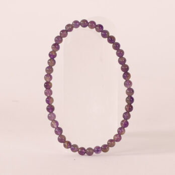 Bracelet Améthyste ‘A’ Dark perles 4mm