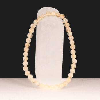 Bracelet Citrine naturelle 'A' perles 4mm