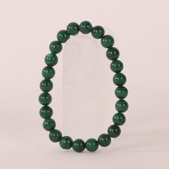 Bracelet Malachite 'Dark' 'AA' perles 8mm