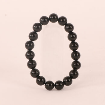 Bracelet Tourmaline Noire 'A' perles 10mm