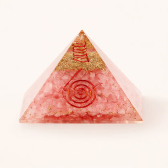 Orgonite pyramide Quartz Rose spirale