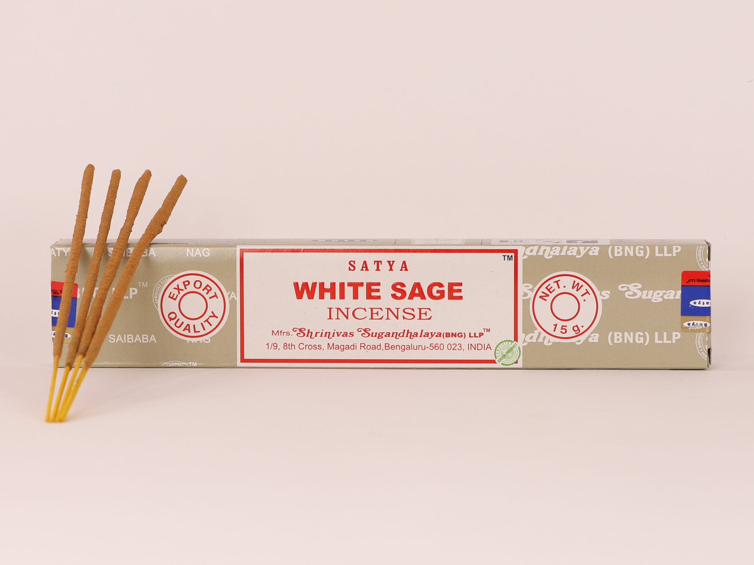 Lot de 5 encens Satya Sauge blanche en bâtons 19 Lot de 5 encens Satya Sauge blanche en bâtons