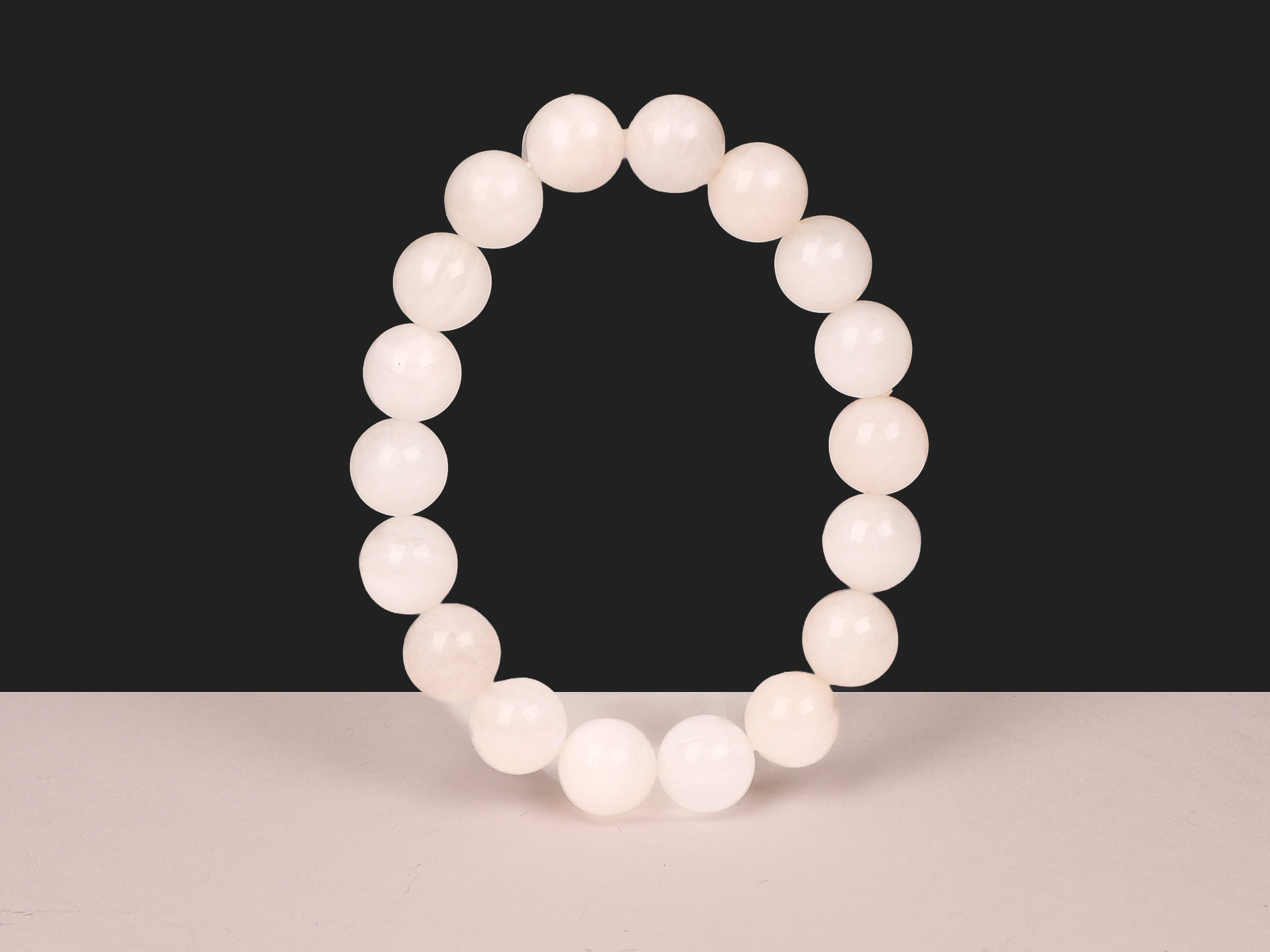 Bracelet Pierre de Lune Blanche 'AA' perles 10mm 1 Bracelet Pierre de Lune Blanche 'AA' perles 10mm