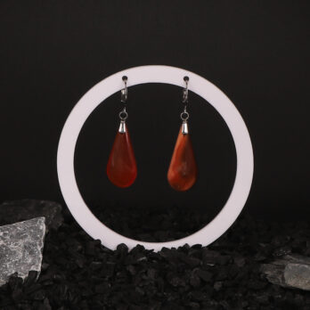 Boucles d'oreilles goutte en Cornaline attache ronde 6 1QdlDZURJMKkDFWdywzOKErDnXTiqnV7SxIdS53DWg