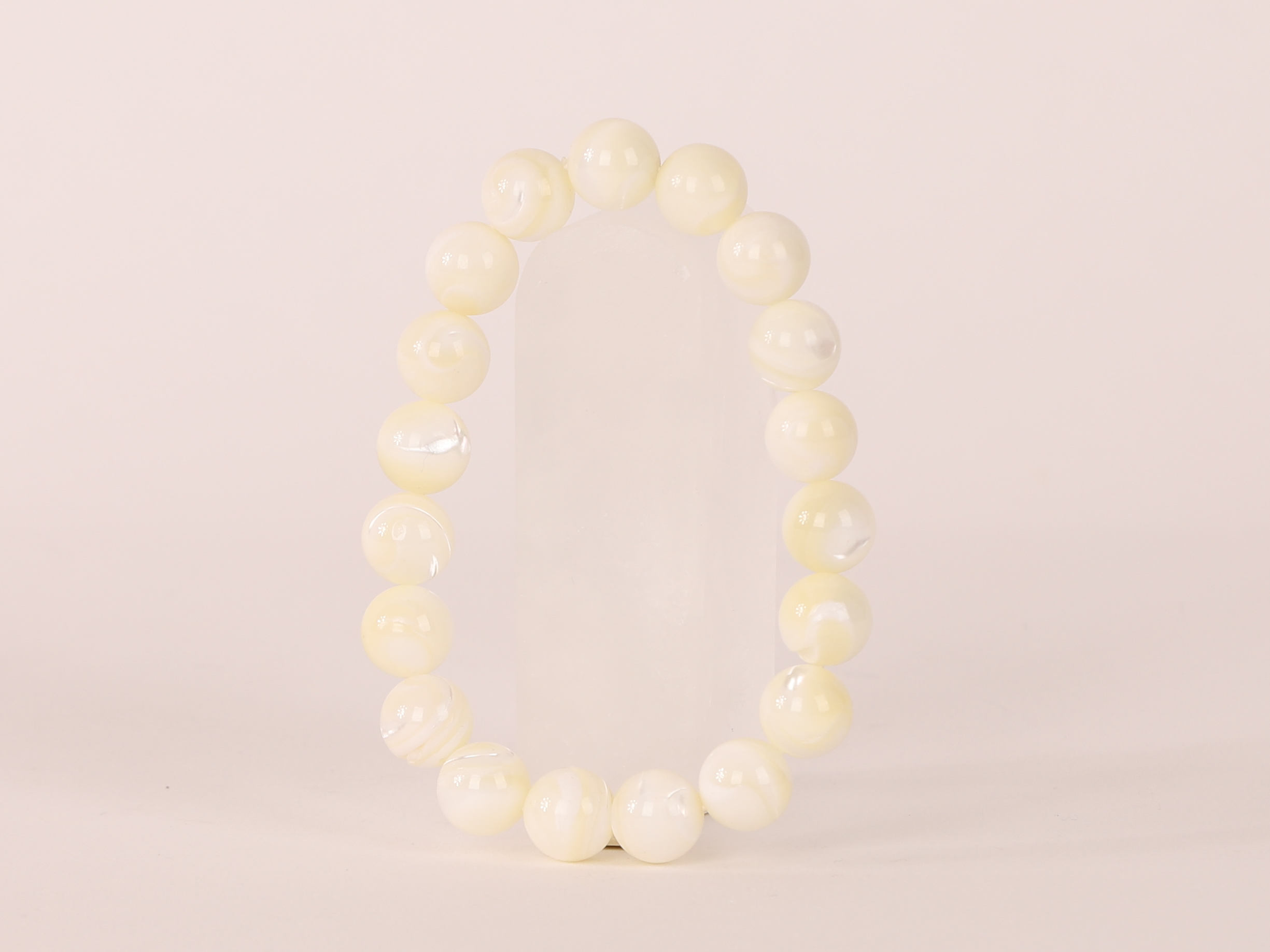 Bracelet Nacre Naturelle 'A' perles 10mm