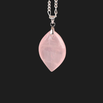 Pendentif marquise Quartz Rose