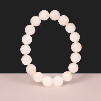 Bracelet Pierre de Lune Blanche 'AA' perles 10mm