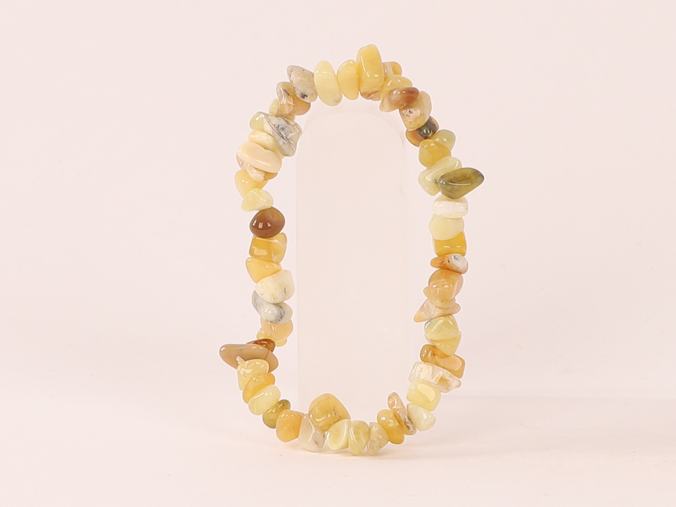 Bracelet Opale jaune chips ‘A’ perles 8mm 1 Bracelet Opale jaune chips ‘A’ perles 8mm