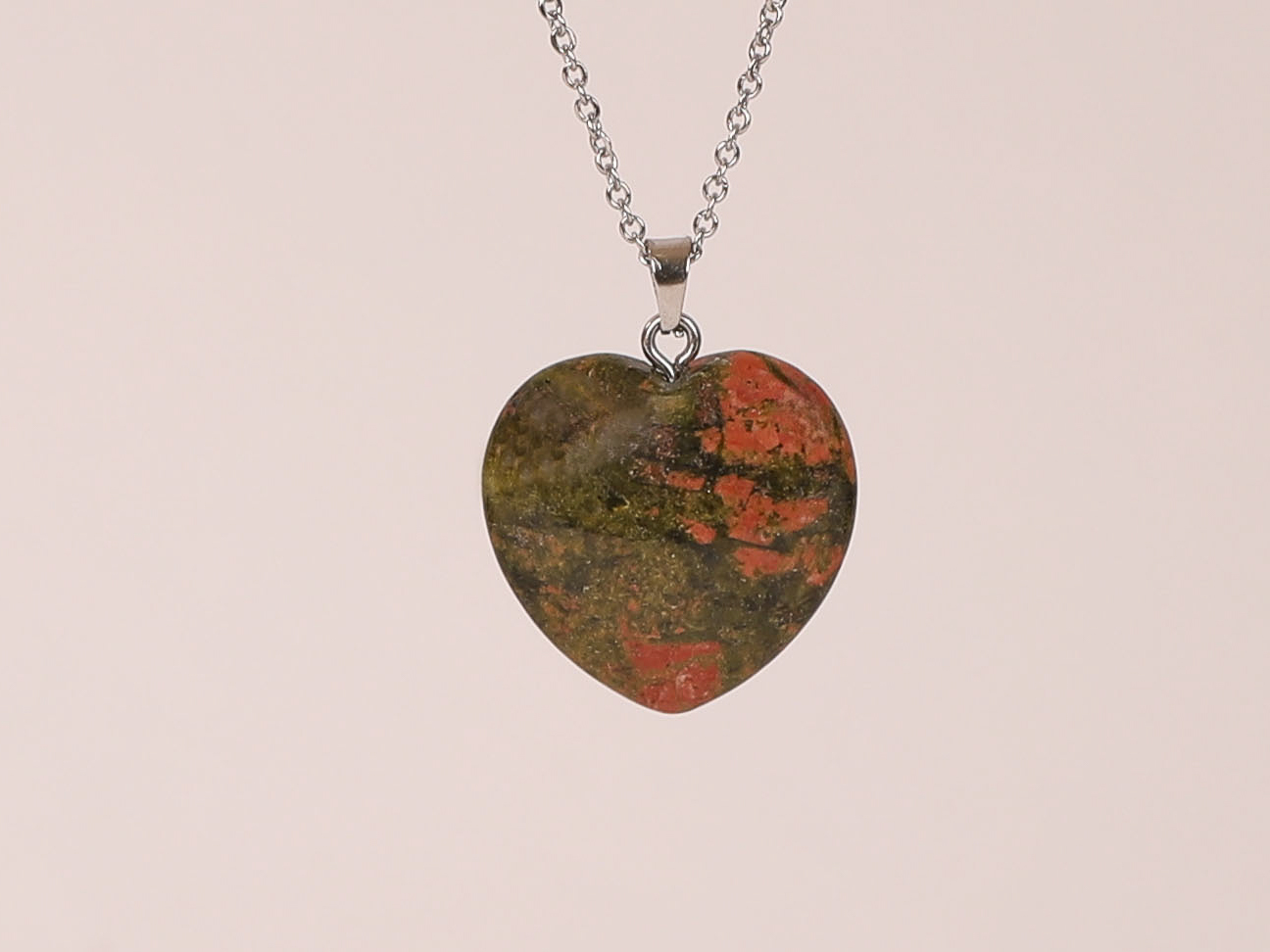 Pendentif cœur Unakite