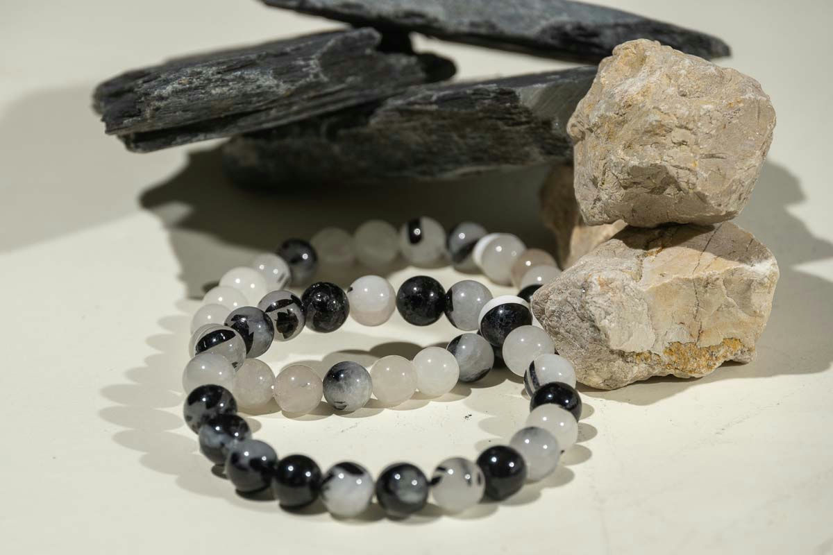 Bracelet Quartz Tourmaline 'A' Perles 8mm 2