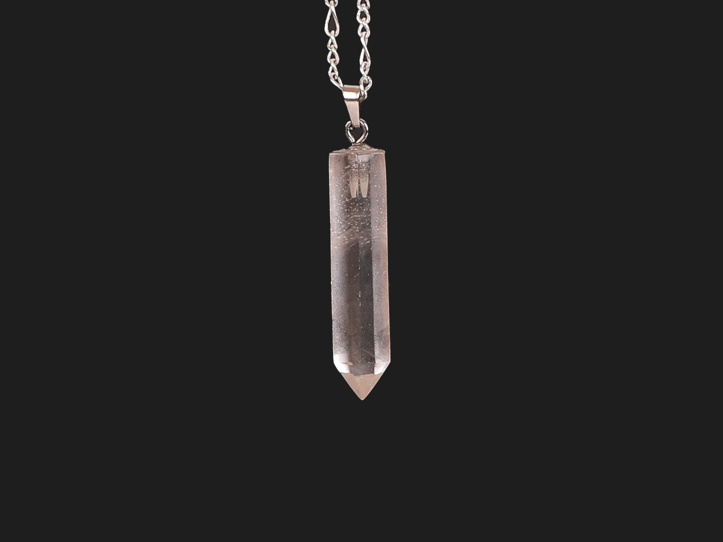 Pendentif pointe facettée Cristal de Roche
