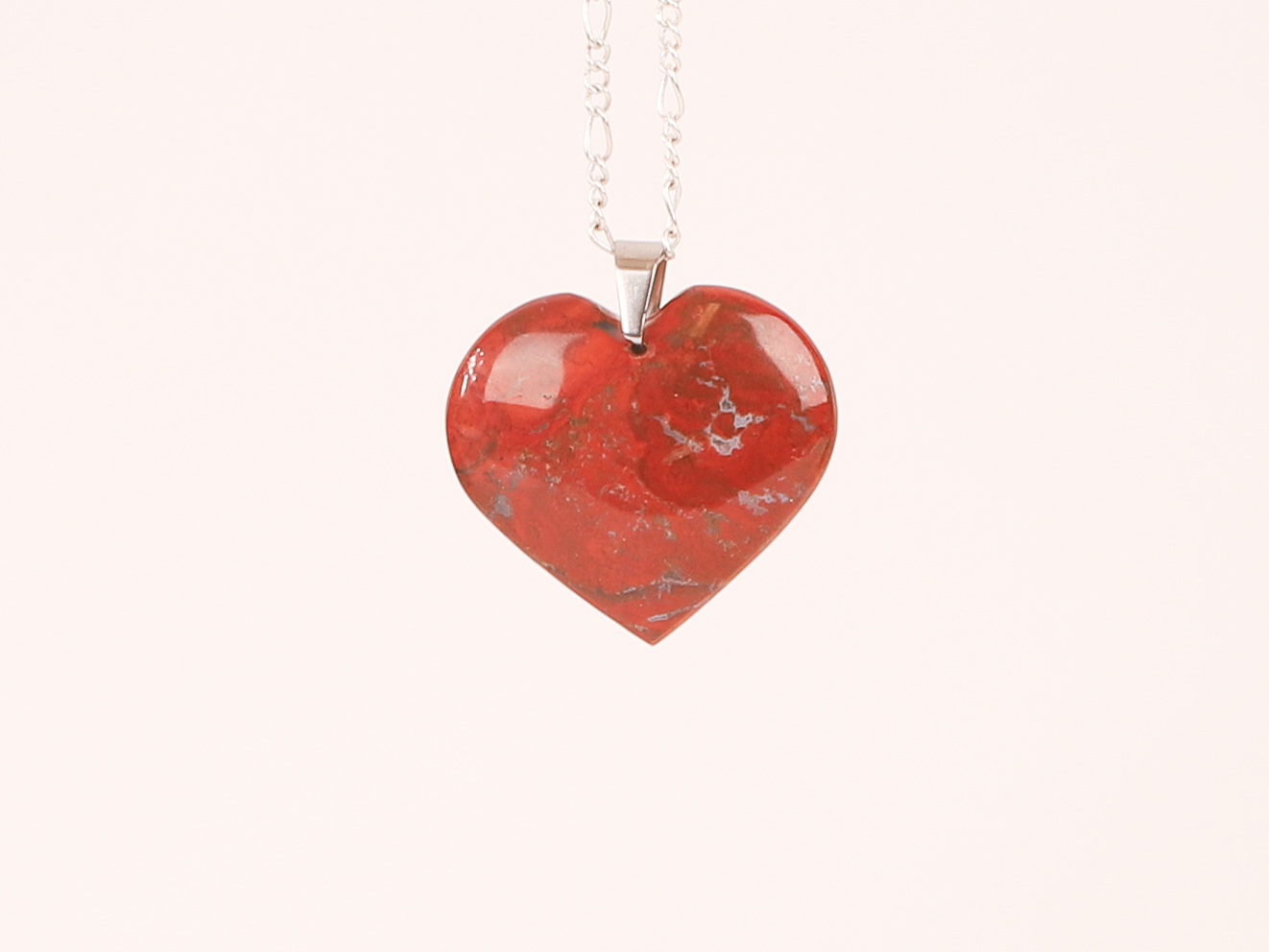 Pendentif coeur Jaspe Rouge