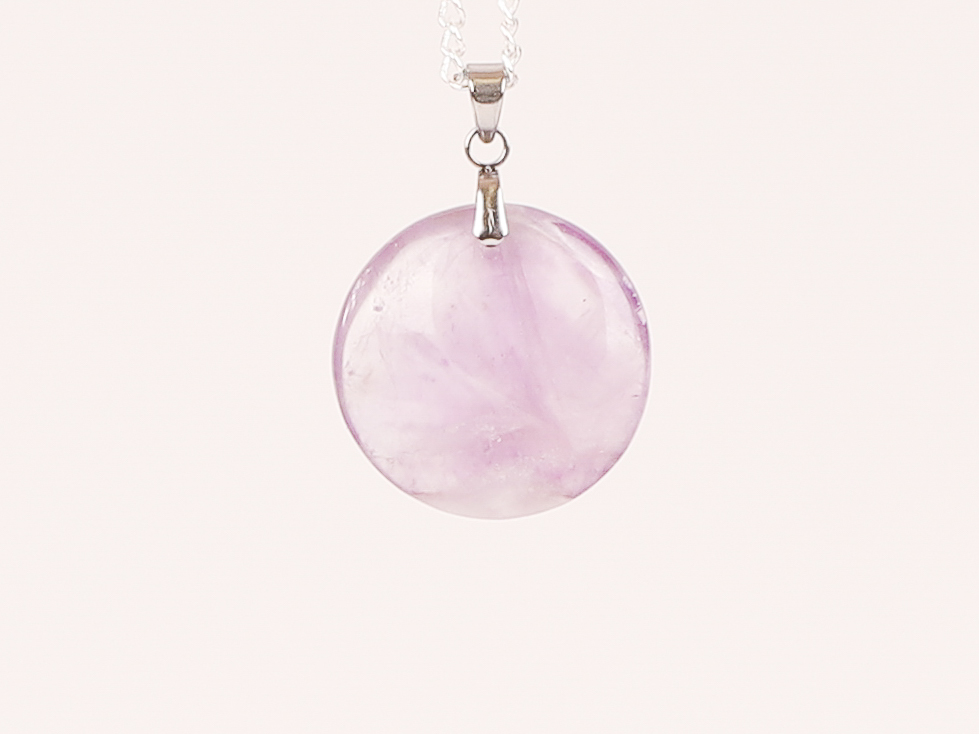 Pendentif cercle Améthyste 18 Pendentif cercle Améthyste