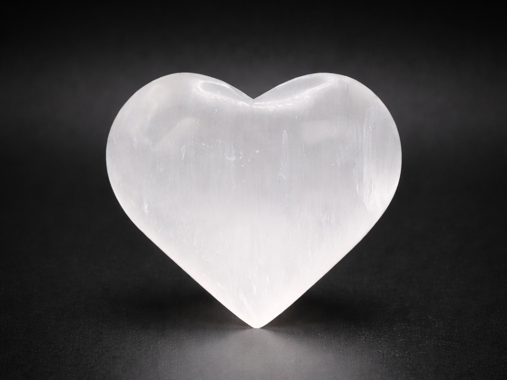 Coeur en sélénite 22 Coeur en sélénite