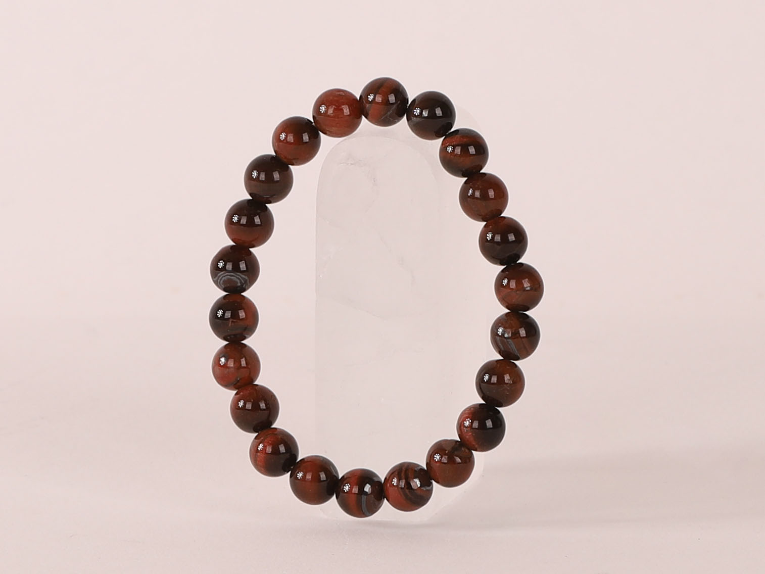 Bracelet Œil de Taureau 'A' perles 8mm